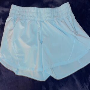 LuluLemon Hotty Hot high rise 4” aqua blue Women's Athletic Shorts